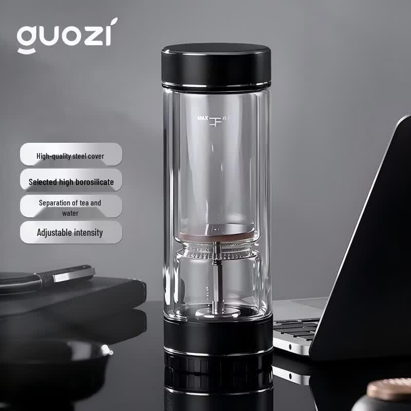 GUOZI Double-Wall Tea Infuser Glass Mug
