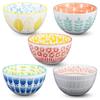 Add a Touch of Color To Your Life with These Mino Ware Featuring a Nordic Floral Design In a Set of 5 Made In Diameter 480ml Microwave and Dishwasher