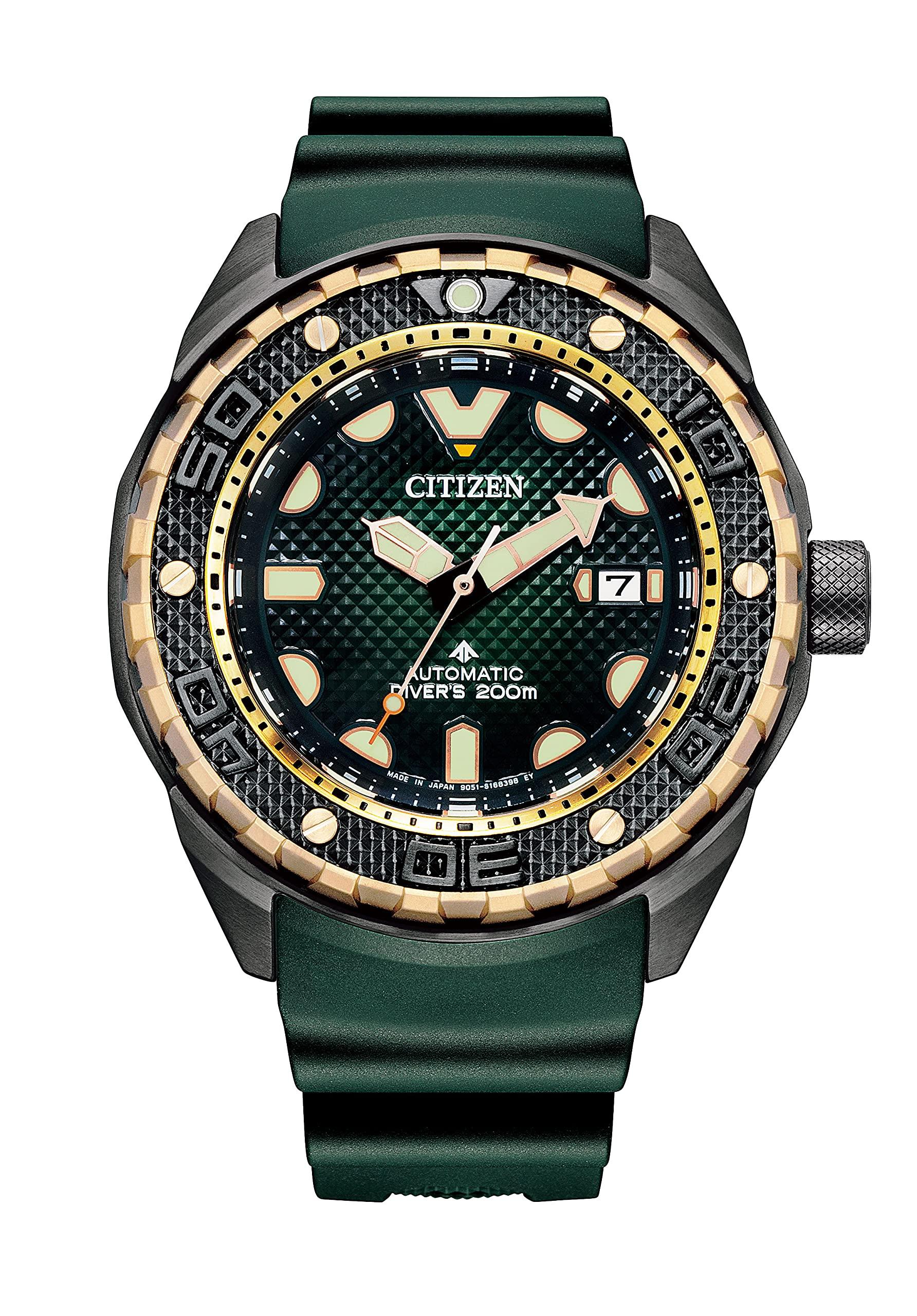 

[Citizen] Чоловічий годинник PROMASTER NB6006-02X зеленого кольору