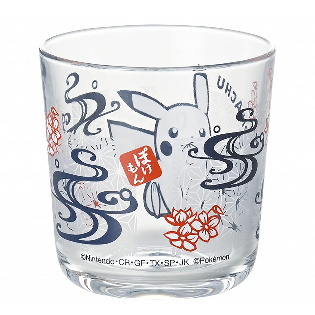 Kanesho Pottery [Pokémon] Pikachu Glass CupTumbler, 8cm, Paper-cut Design, 140161