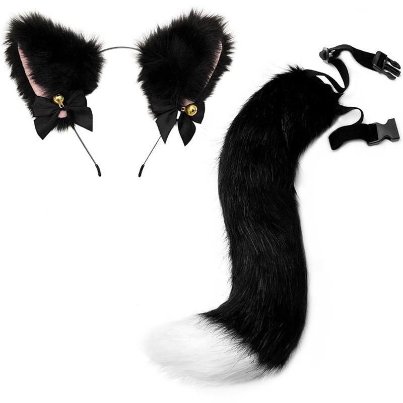 Cat Ear Bell Headband & Hairpin Set - Festive Headdress