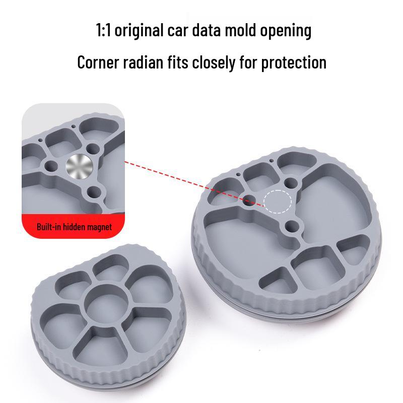 Silicone Waterproof Magnetic Charging Port Cover for Ideal L6-L9 Cars - Black Tech Accessory