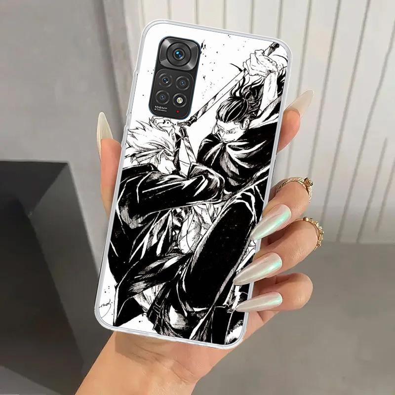 Jujutsus Geto Suguru Phone Case for Xiaomi Redmi Note 15 14 14S 13 12S 12 Pro 11S 11 Plus 11T 11E 10S Soft Funda Print Shell Red
