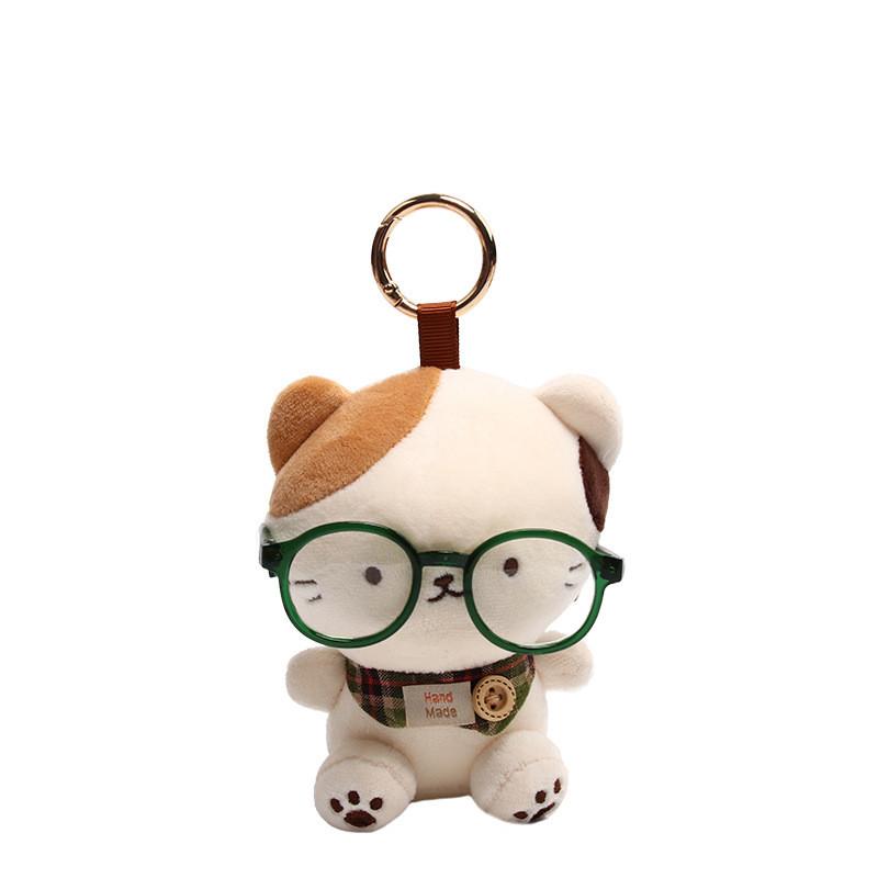 Cute Cat Rabbit And Bear Plush Keychain With Polyester Fiber For Backpack Decor And Gift Cat