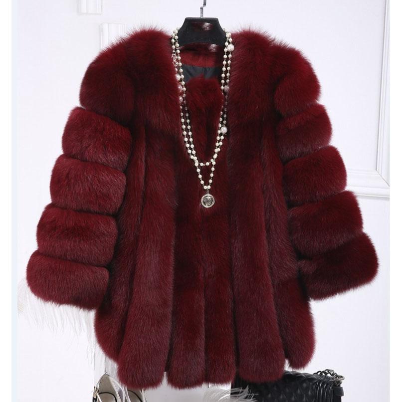 Women's Winter Faux Fur Hooded Coat Fashionable and Warm Faux Fur Vertical Hooded Hat Fluffy Fur