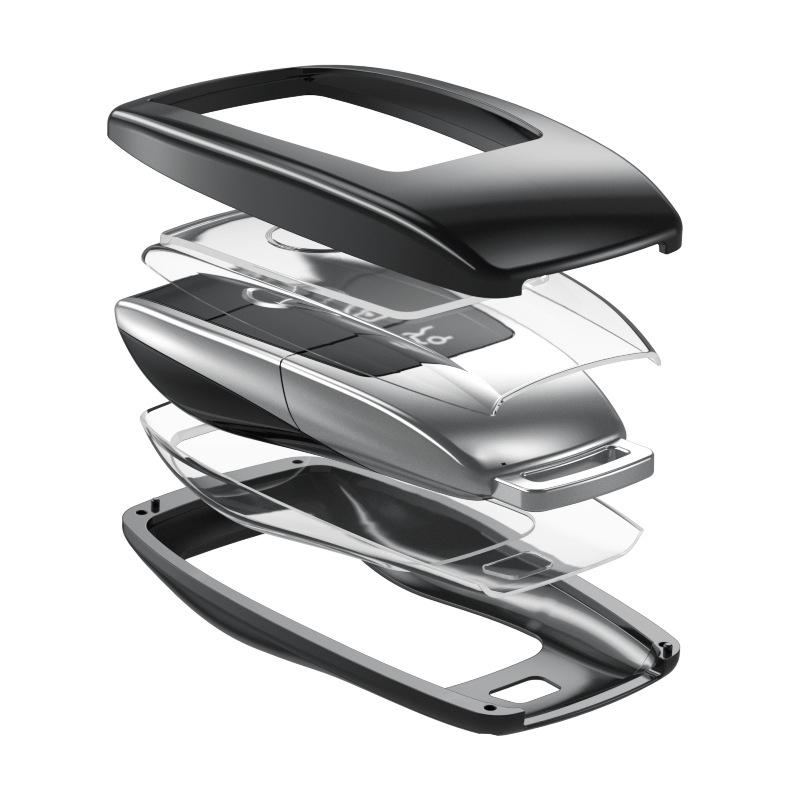Aluminum Alloy Car Key Case for Mercedes-Benz E-Class, S-Class, C260L, E200 - Full Wrap Key Cover