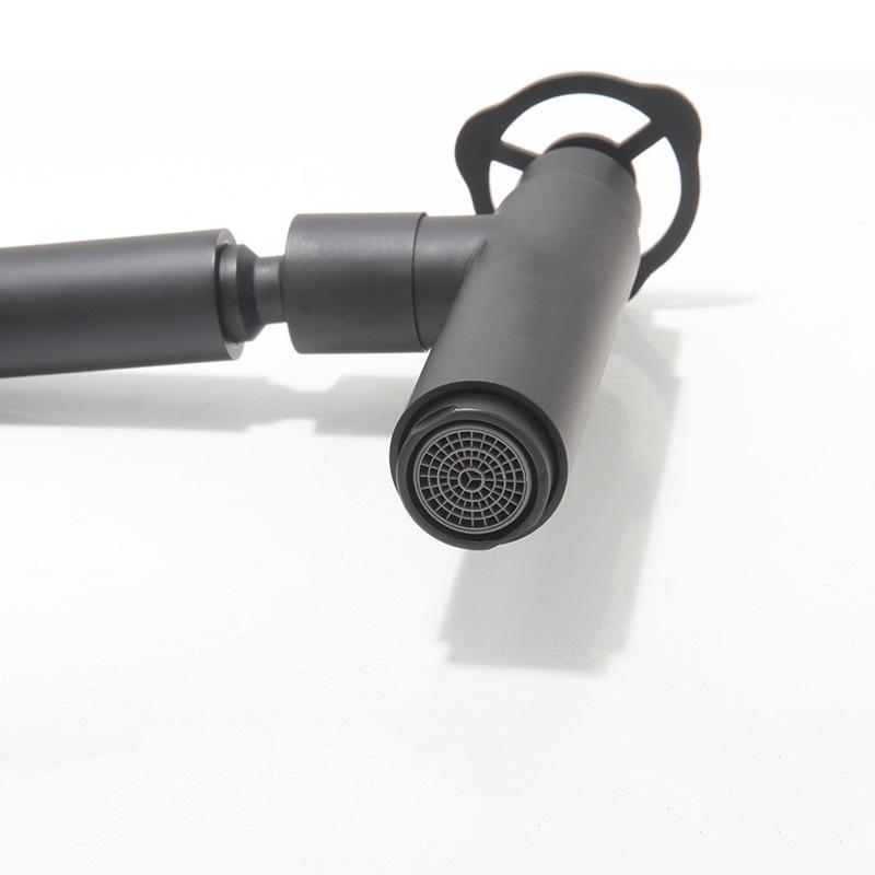 1pc 304 Stainless Steel Single Cold Kitchen Faucet Brushed/Black Microphone Sink Roller Ball 360° Rotatable Tap With 1 Hose