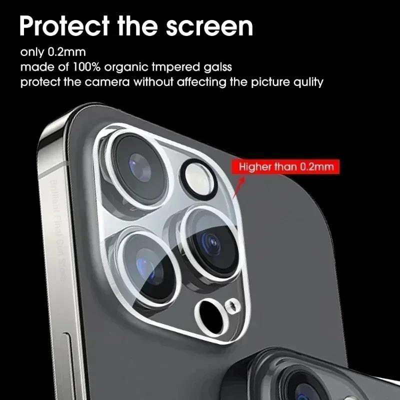 5Pcs Camera Lens Protector Glass For iPhone17 16 15 14 Pro Max Mini Camera Protective Glass Film For IPhone 13 16 PRO MAX PLUS 4