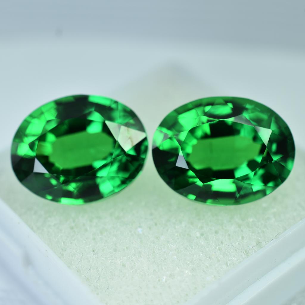 Natural Tsavorite Green Garnet Oval Cut 8 To 10 Ct Certified Loose Gemstones