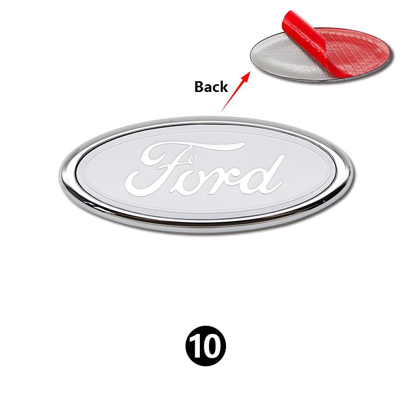 11.5x4.5cm 3D ABS Front Hood Rear Trunk Badge Emblem For Ford Fiesta Focus Mondeo Mustang Ranger Kuga Edge Auto Tuning Accessory