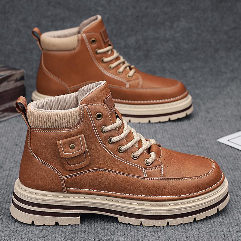 Autumn and winter high-top platform Martin boots outdoor casual short boots British mountaineering tactical locomotive shoes