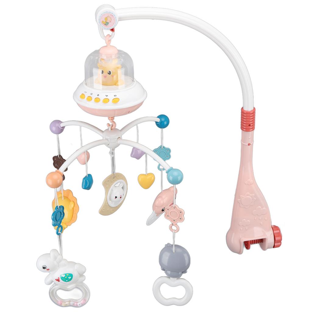 Baby Mobile Hanging Rotating Animals Night Lights Relaxing Music Baby Plastic Mobile with Projector