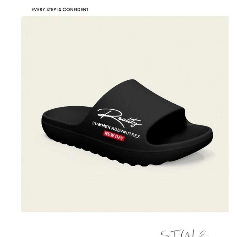 Men Summer Thick Sole Slide Slippers Casual Non Slip Indoor Outdoor Sandals