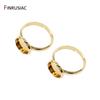 Jewelry Making Supplies 14K Gold Plated 10mm Ring Settings For DIY Women Ring Making Fittings wholesale