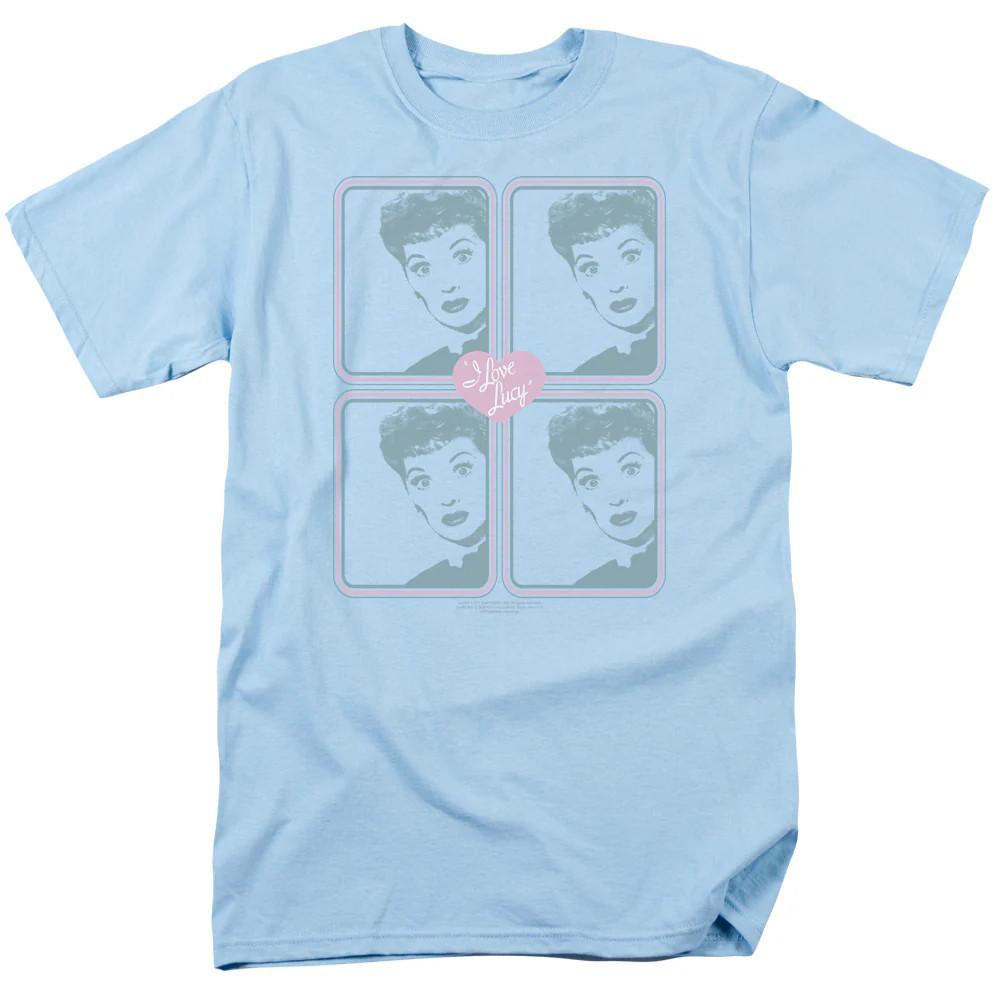 

I Love Lucy Lucy Squared Mens T Shirt Light Blue Officially Licensed 3XL