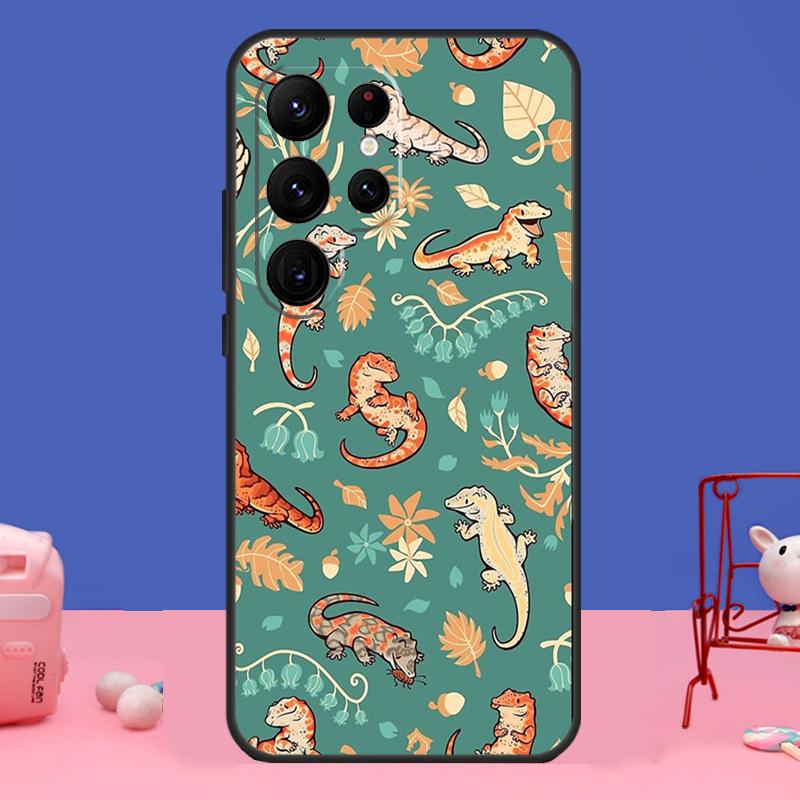 Lizards Geckos Case For Samsung Galaxy S24 S23 S22 Ultra S20 S21 FE Note 20 S8 S9 S10 Note 10 Plus Cover