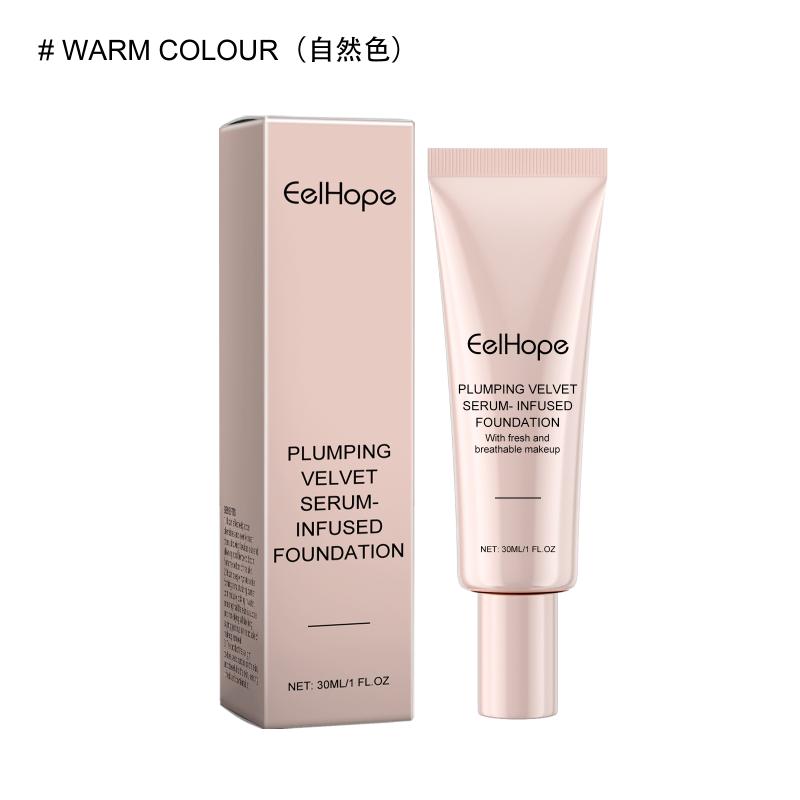 Plumping Velvet Serum Foundation Lightweight Matte Color Changing Cream Effortless Blend for All Skin Types Makeup