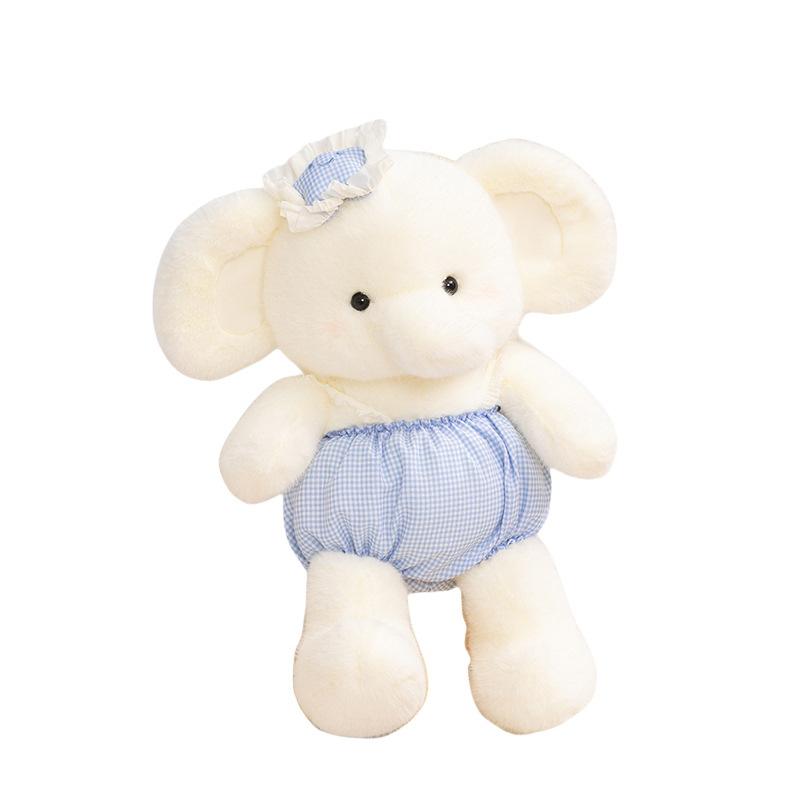 Cute cute dressed elephant doll plush toy baby elephant doll children soothing rag doll girl birthday gift