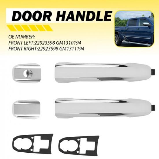 2pcs Front LH RH Exterior Door Handle For Chevrolet Silverado GMC Sierra 14-22 K