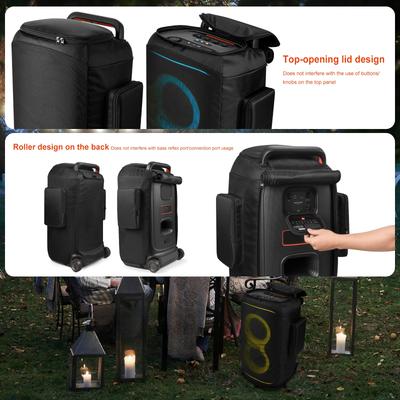 Portable Speaker Dust Case with Mic Pocket For JBL PARTYBOX 520 Speaker Storage Bag Zipper Closure Dustproof Speaker Carry Cover