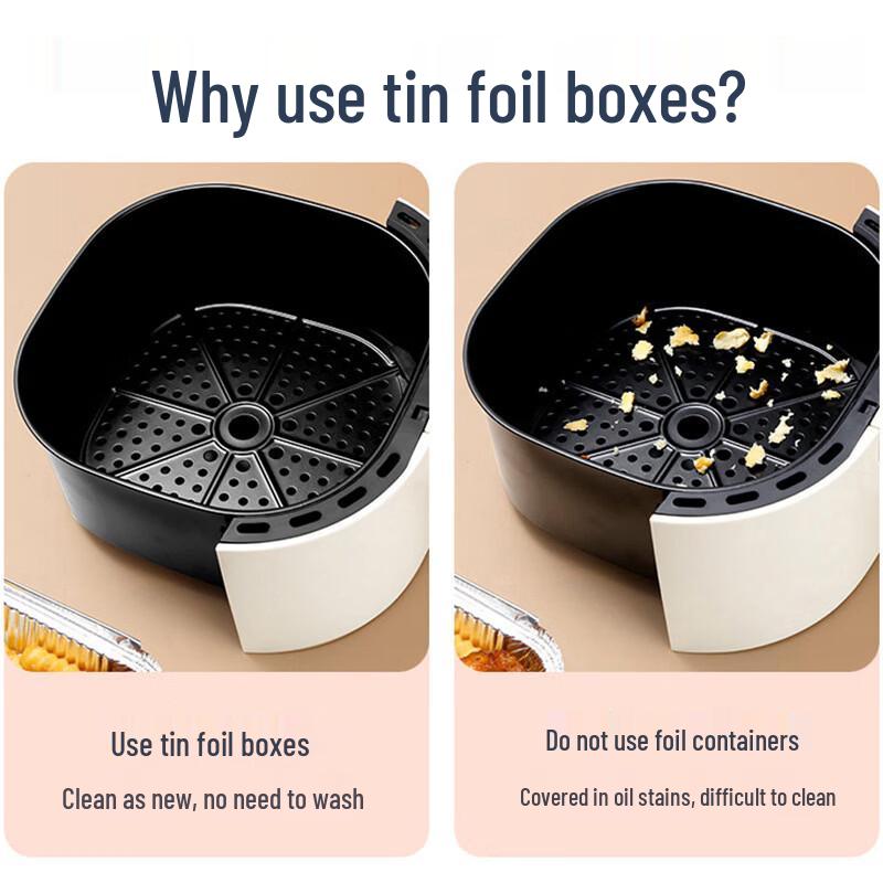 Thickened Square Air Fryer Aluminum Foil Pans