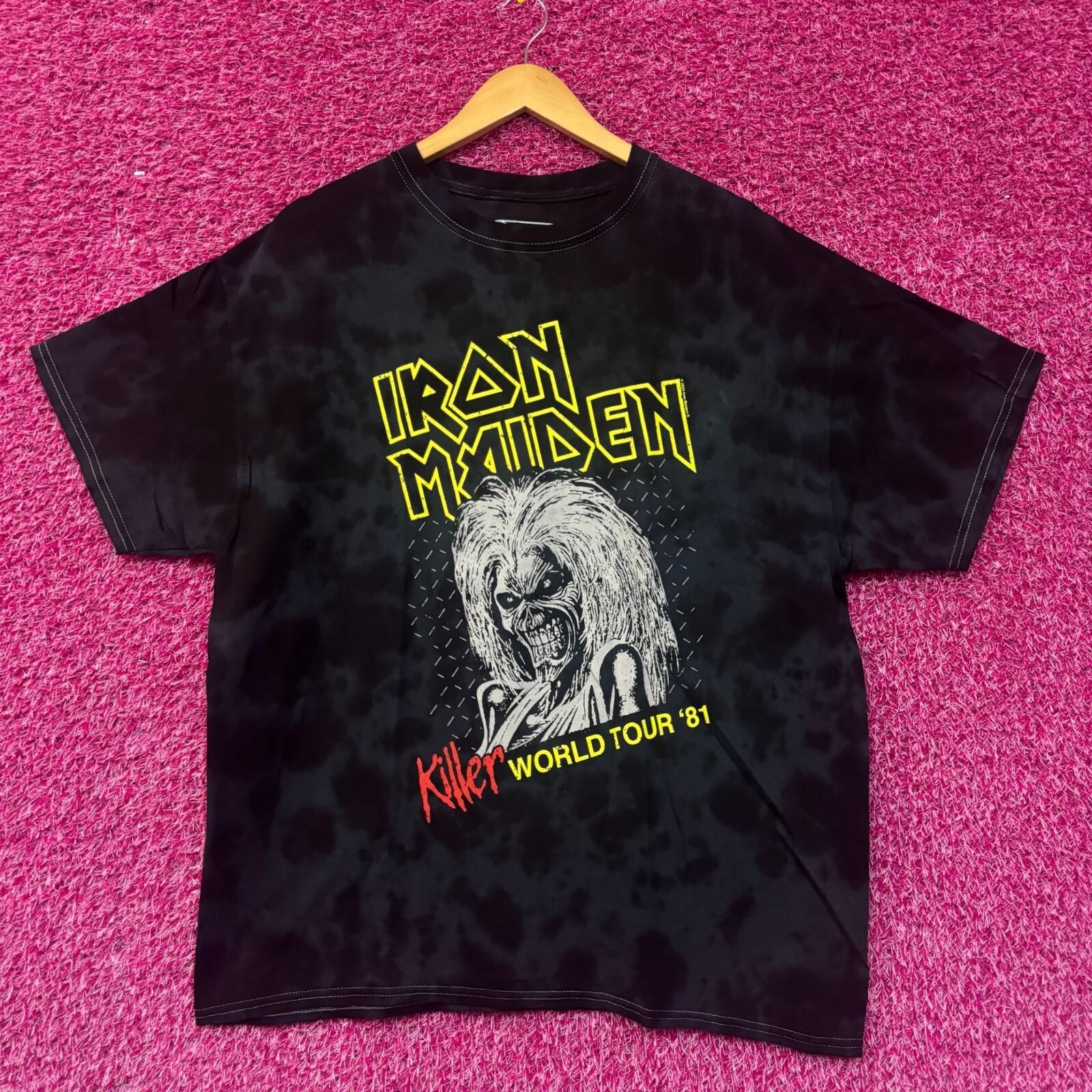 

Iron Maiden 1981 Killer World Tour Oversized Metal Tie Dye M L