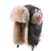 Winter Warm PU Leather Beanie Hat With Fleece Ear Flaps Unisex Thick Knit Cap Cold Weather Outdoor Cycling