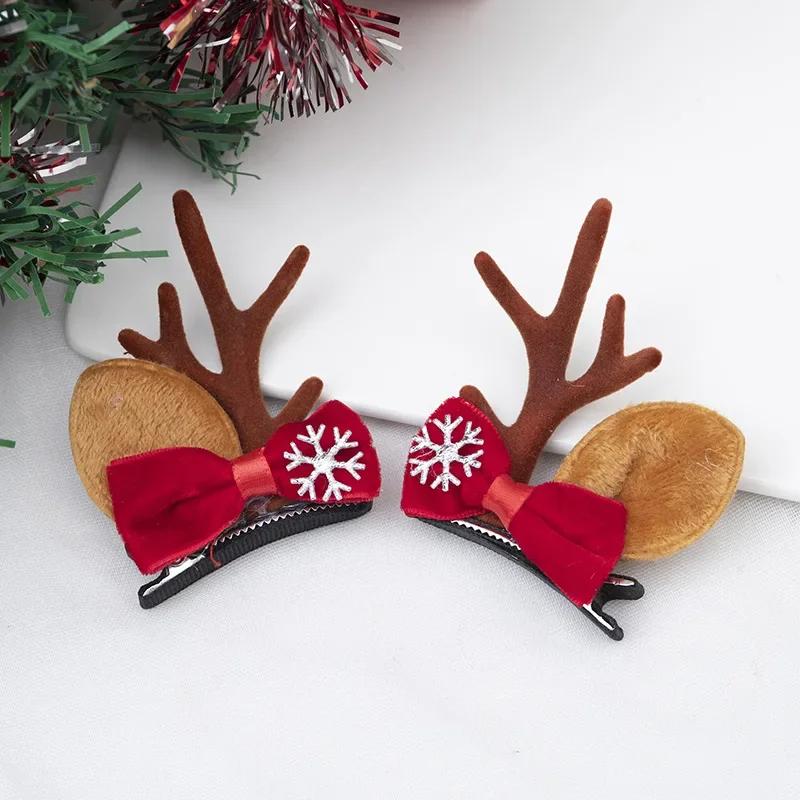 Neujahr Weihnachten Haarnadel Kinder Haarspangen Schleife Hirsch Weihnachtsmann Weihnachts Kopfschmuck Mädchen Kinder Haarschmuck