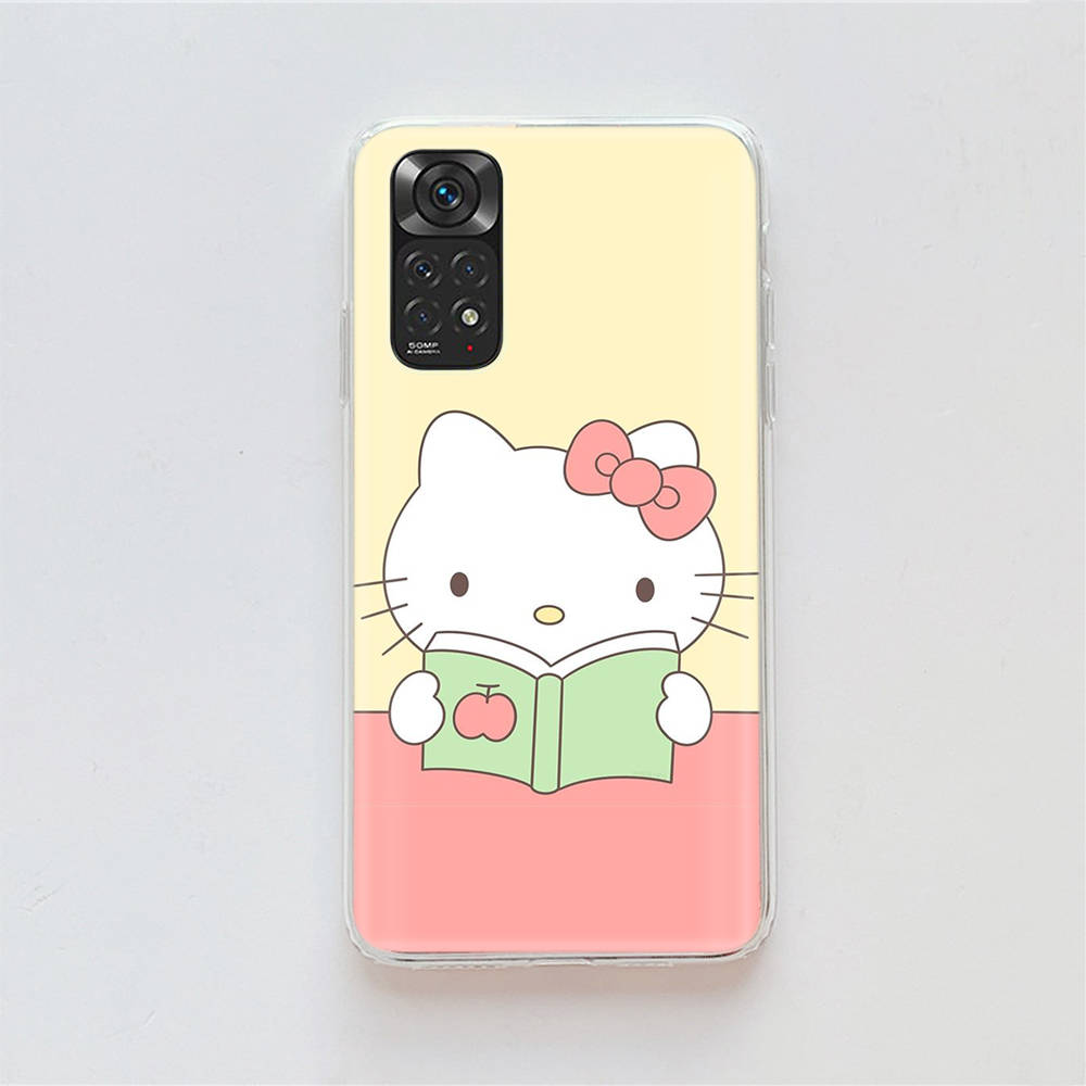 KT70 Hello Kitty Hülle für Samsung A04 A14 A23 A34 A54 M23 M33 M52 M53 Realme 10 9 C30S C35 C55 VIVO Y02S Y21 Y33S Y51 X80 Pro Klare Abdeckung