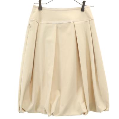 FOXEY NEW YORK Made In Japan Midi Length Balloon Skirt 38 Beige Women Used