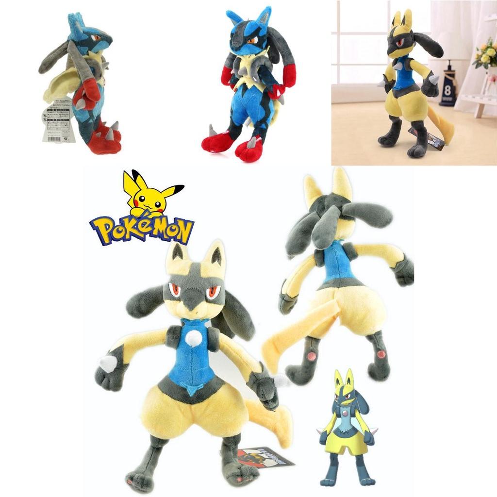 Peluche Luc Lucario Pokemon Luc Scintillante da 12 Pollici Giocattolo Morbido Con Colori Vivaci Per Bambini