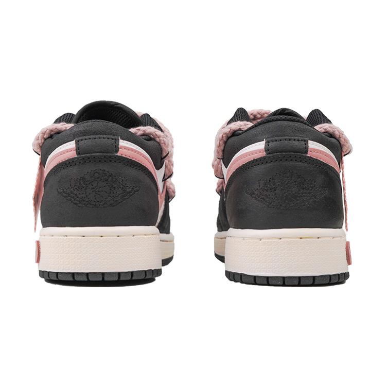 Jordan Air Jordan 1 Low top Vintage Basketball Shoes Women's Black Pink DX4374-008(Team27-GSS-BOX)