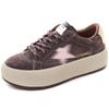 Retro and old stars, small dirty shoes, platform soles, casual and light, not tired feet, sports board shoes, genuine leather color matching, Germa