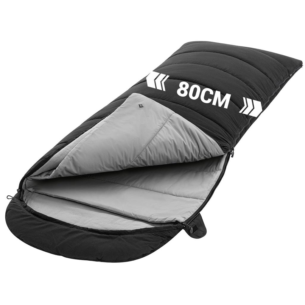 KingCamp Sleeping Bag, Envelope Type Blanket, Blanket for Adults, Breathable, Warm, Compact, All Seasons, Comfortable Temperature 0℃~4℃, Fully