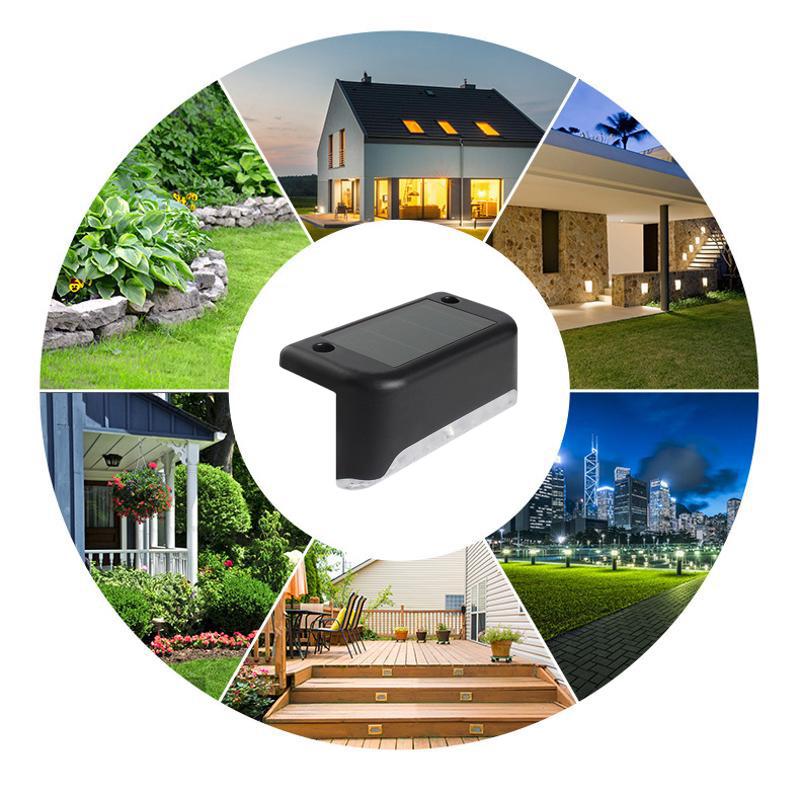 Waterproof Solar Step and Wall Lights for Outdoor Stairs and Fences