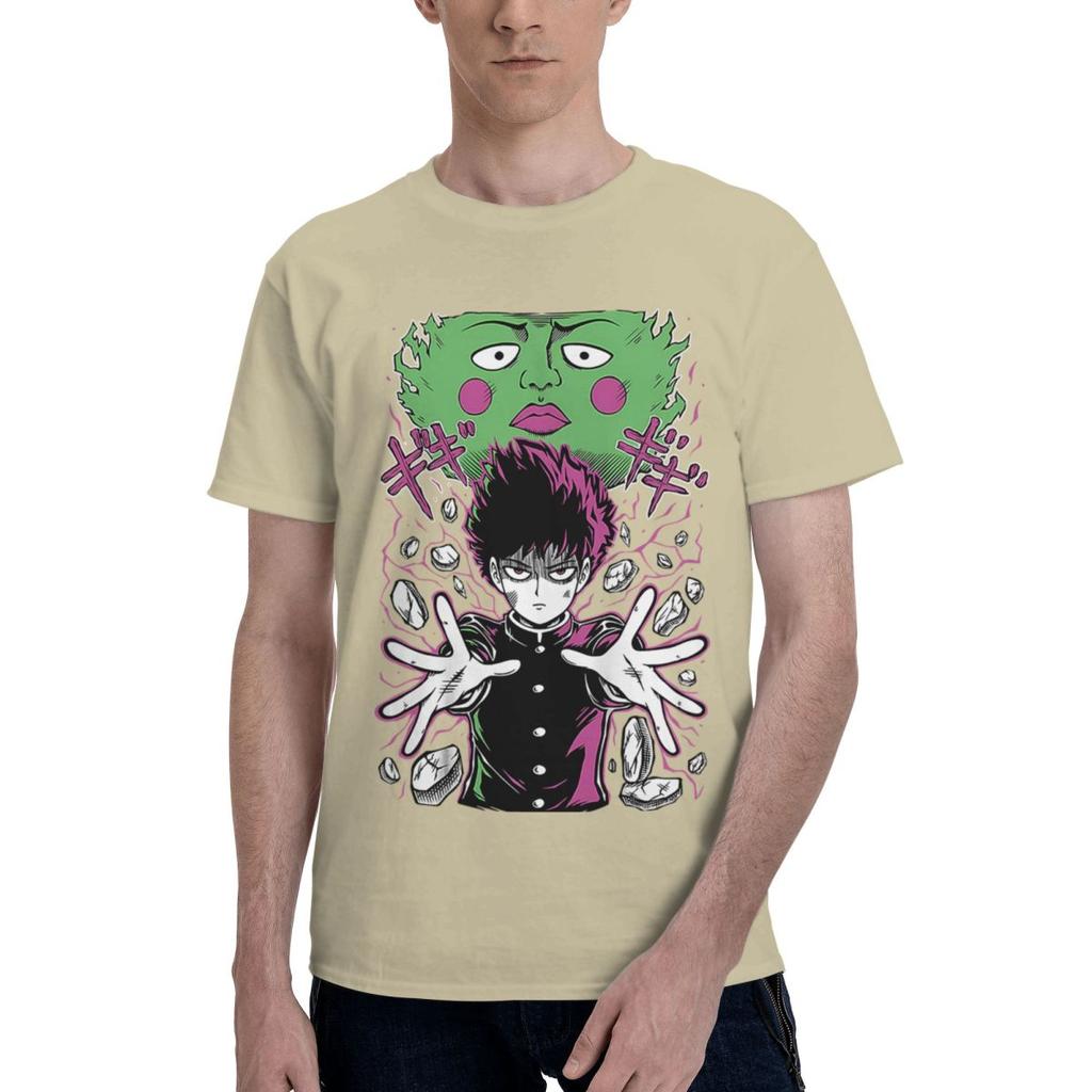 Mob Psycho 100 Anime Manga 100 Baumwolle Lässig Atmungsaktiv Bequem Shirt Designer Kleidung Herren Lustiges Geschenk