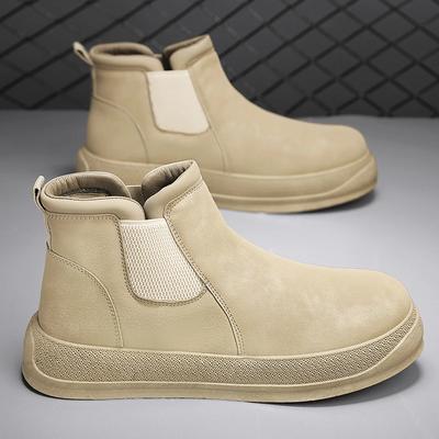 Herren Chelsea Boots Herbst Winter Causal Herrenschuhe Warm halten Outdoor Walking Verschleißfest Hohe Qualität Rutschfest Herrenstiefel