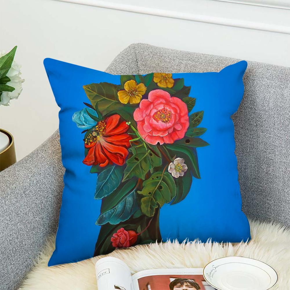 Natasha Lelenco Abstract Art Pillow Case For Car Sofa Decorative Home Double-sided Print Plush Square Throw Pillow Cushion Cover