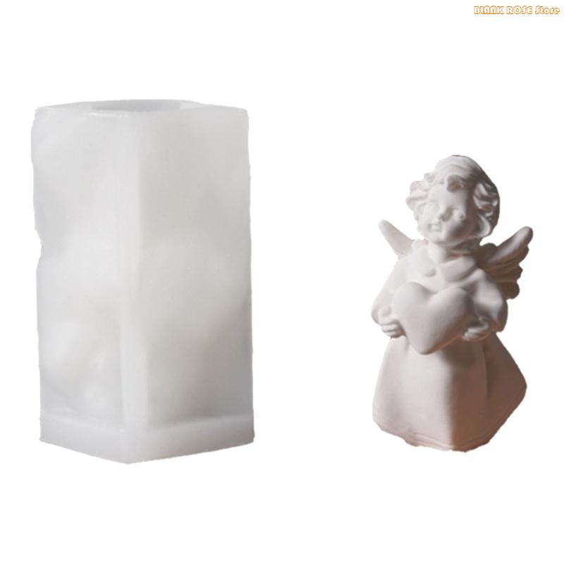 K1AE Angel Wine Statue Silicone Molds Silicones Mould Easy Demodling for Epoxy Resin Soap Making