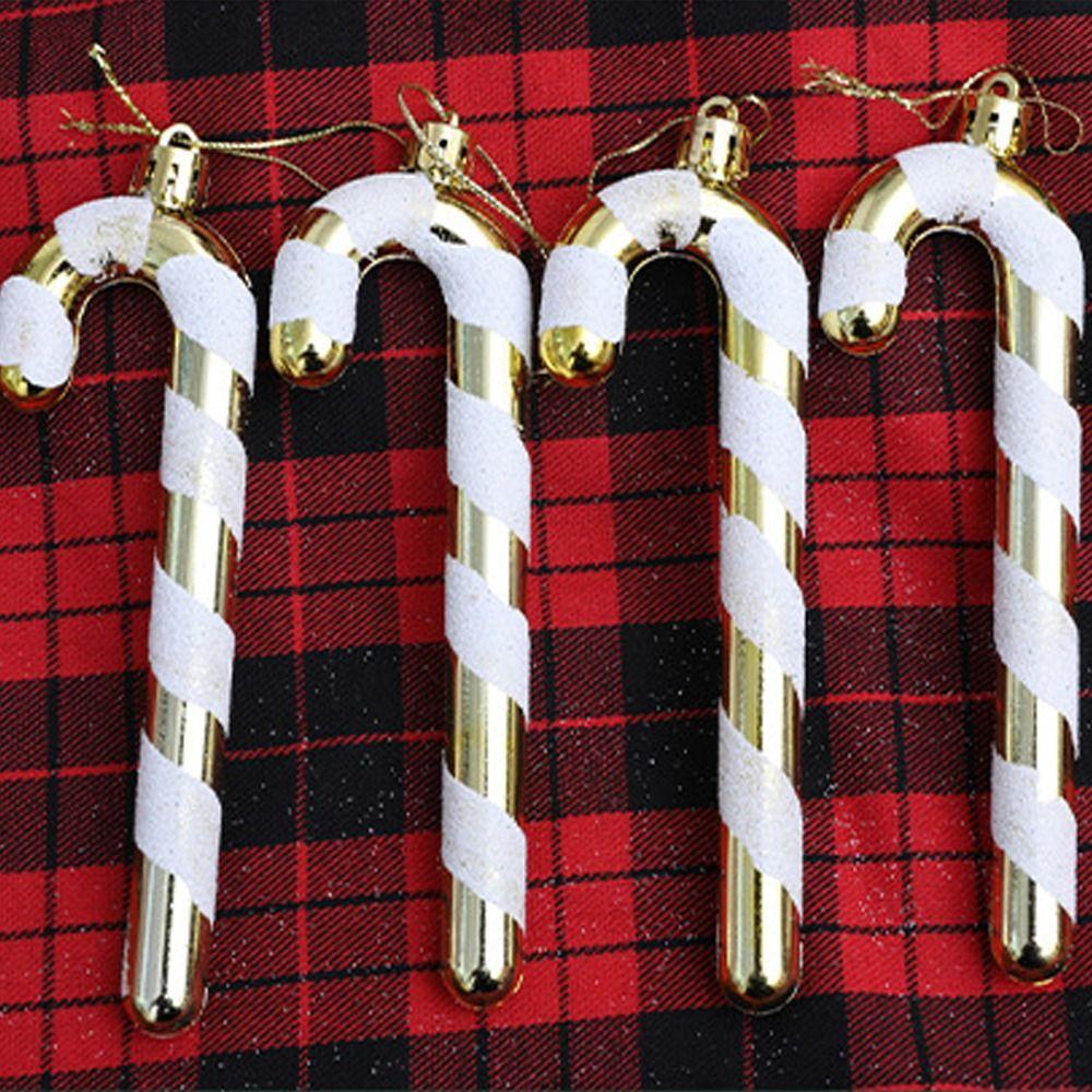 4pcs Shatterproof Lollipop Cane Pendant Plastic Christmas Tree Pendant  Merry Christmas Decoration