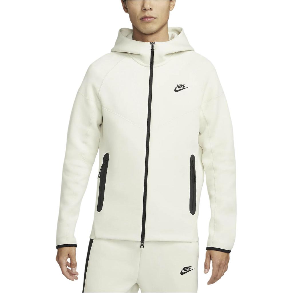 Nike Embroidered Logo Zip-Up Hooded Jacket Men Jackets White FB7922-020