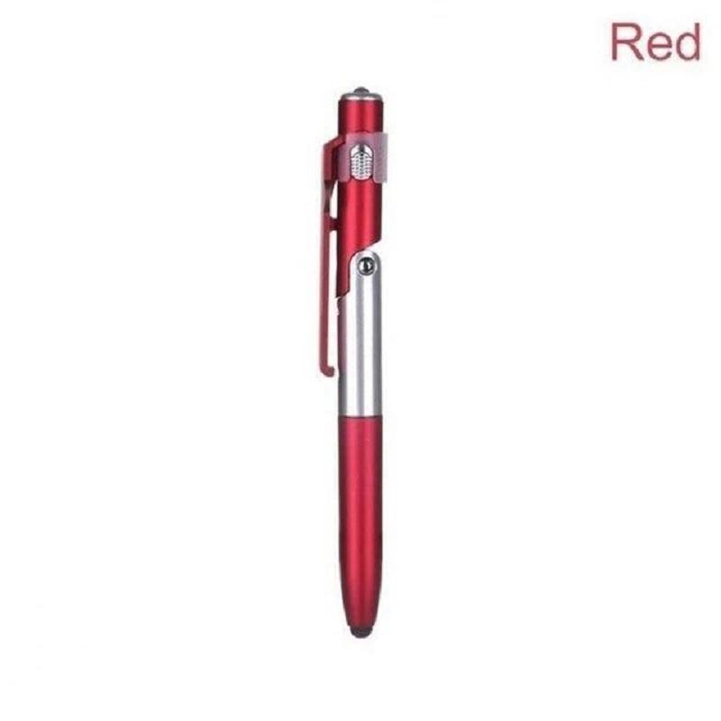 

4 In 1 Multifunction Ballpoint Pen With Led Light Folding Phone Holder Touch Screen Stylus Office School Student Stationery червоний