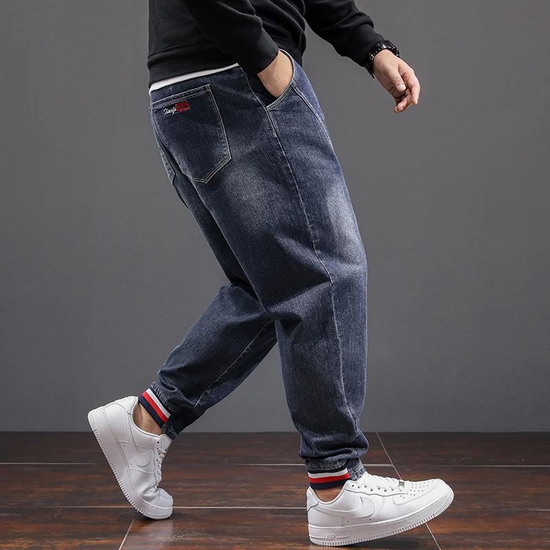 Xiaofeiniu Men's Elastic Waist Skinny Jeans: Fashionable, Versatile, Comfortable Fit for All Sizes