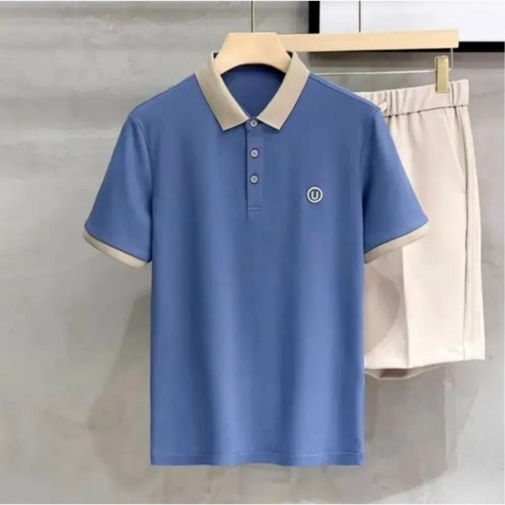 

Мужская рубашка поло, мужская рубашка с коротким рукавом, разноцветная 5XL