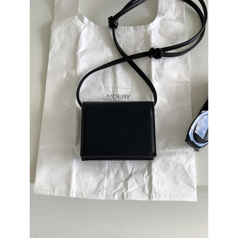 Flip mini square bag women's versatile messenger lipstick change bag niche design multi-functional card bag