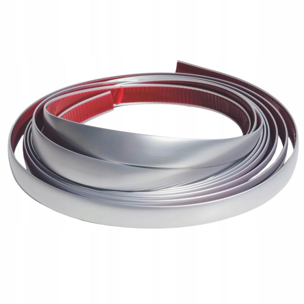 DECORATIVE STRIP SILVER CHROME MAT 30mm SATIN FLEXIBLE SELF-ADHESIVE