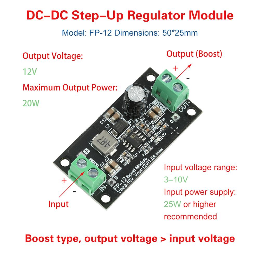 3V 3.3V 4.2V 5V 10V to 5V 12V Boost Converter Voltage Regulator DC DC Step Up Power Supply Module