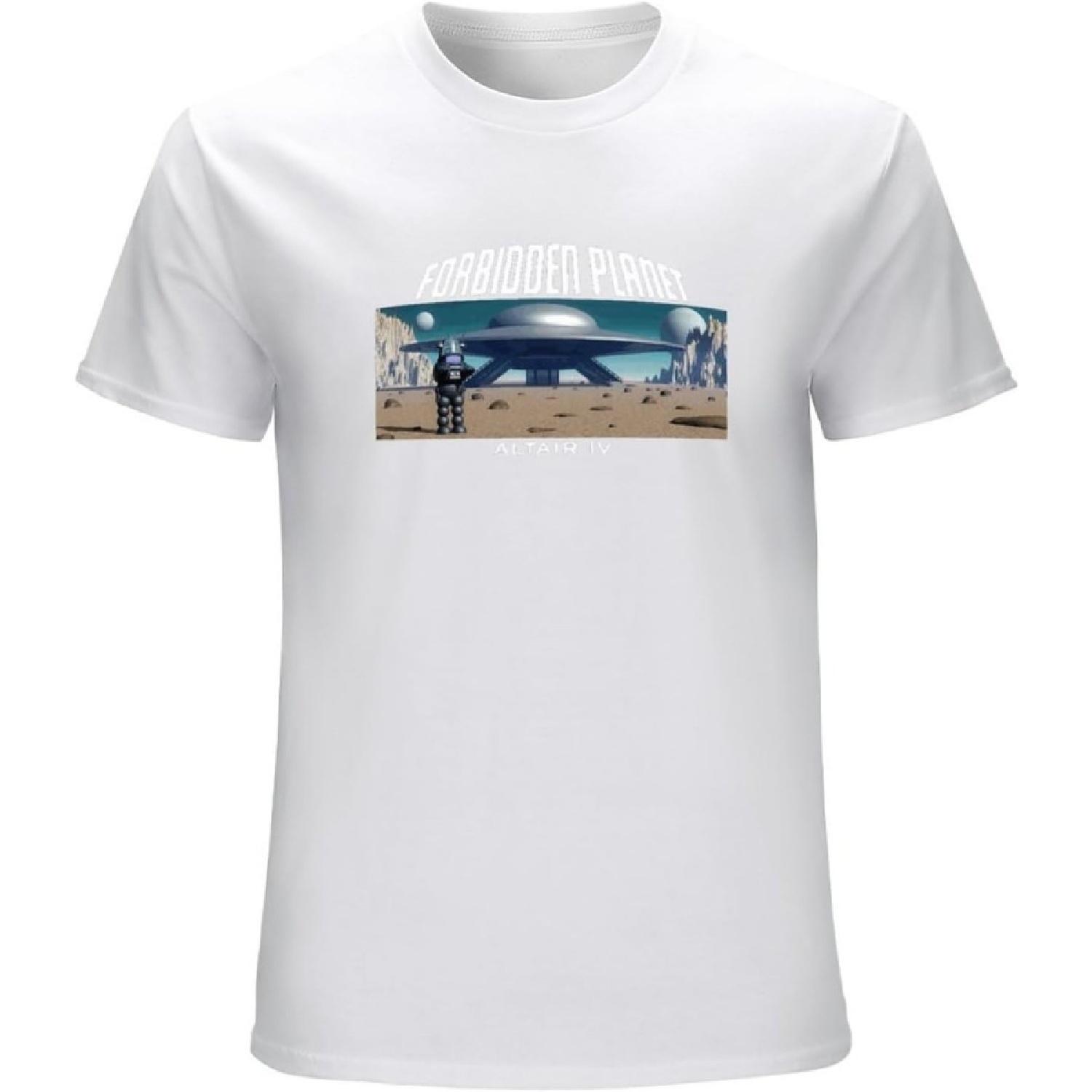 Men s Uw Forbidden Planet Altair Iv Science Fiction Film Personalised T Shirts White S