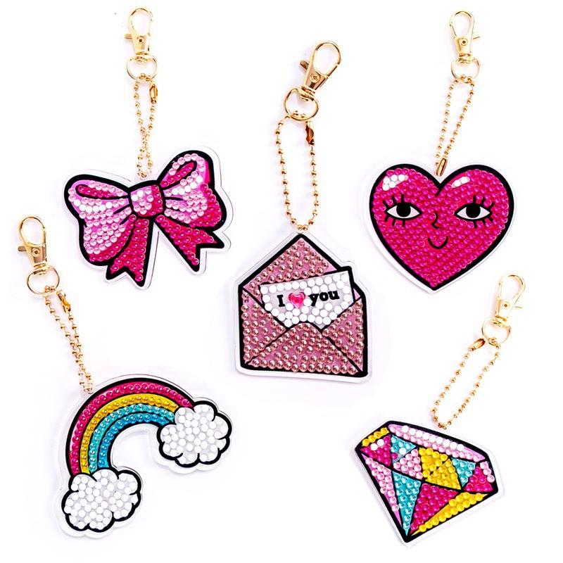 New Diy Diamond Painting Keychain Handmade Acrylic Pendant Jewelry Christmas Single-Sided Diamond Decoration Diamond Painting