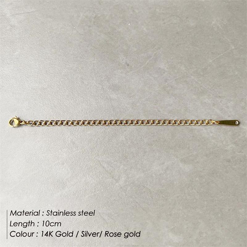 

Удлинительная цепь из нержавеющей стали для аксессуаров для ювелирных изделий своими руками Gold Color